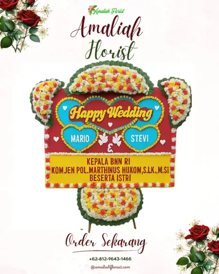 Papan Bunga Pernikahan Bidara Cina
